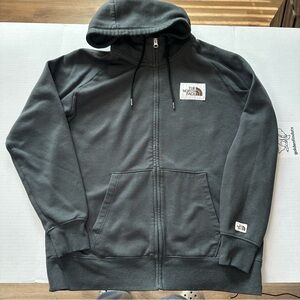 The North Face Women’s Heritage Patch Full Zip Up Hoodie Jacket Asphalt Grey